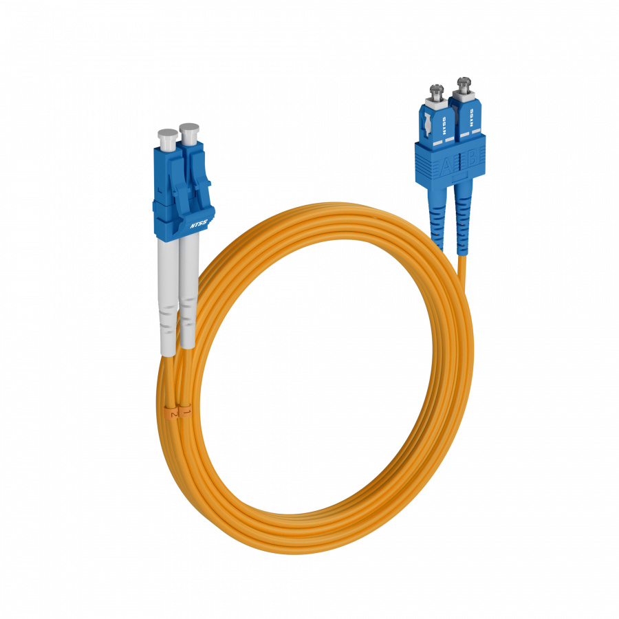 Шнур оптический NTSS PREMIUM dpc LC/UPC-SC/UPC 9/125 3.0мм 30м LSZH (патч-корд)