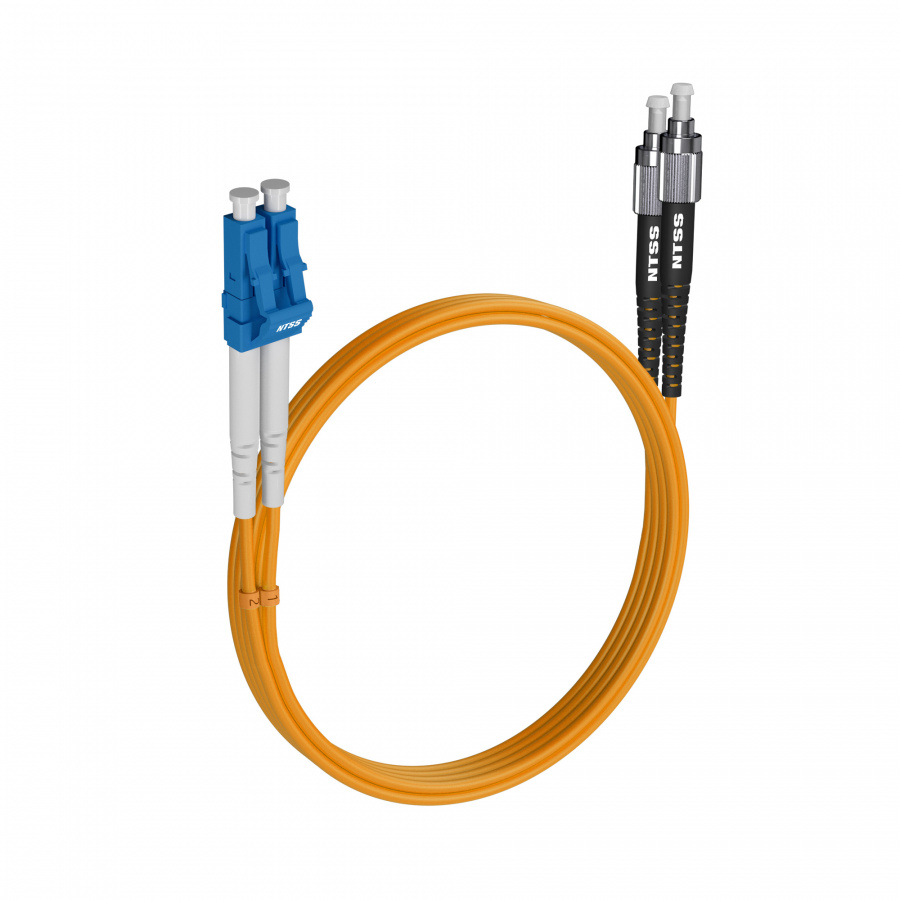Шнур оптический NTSS dpc LC/UPC-FC/UPC 9/125 3.0мм 4м LSZH (патч-корд)