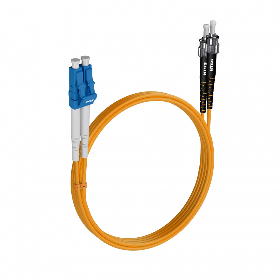 Шнур оптический NTSS dpc LC/UPC-ST/UPC 9/125 3.0мм 8м LSZH (патч-корд)