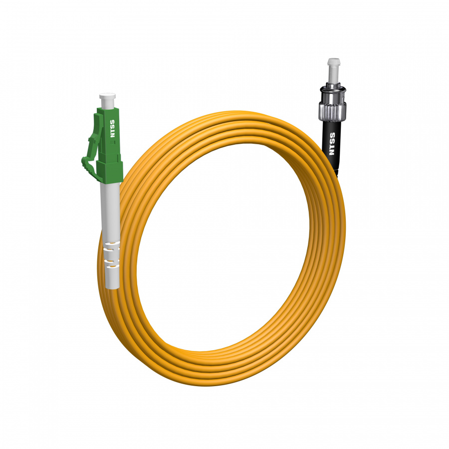 Шнур оптический NTSS PREMIUM spc LC/APC-ST/UPC 9/125 3.0мм 15м LSZH (патч-корд)