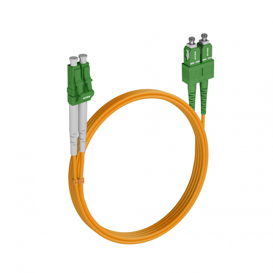 Шнур оптический NTSS dpc LC/APC-SC/APC 9/125 2.0мм 7м LSZH (патч-корд)