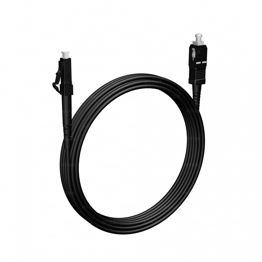Шнур оптический NTSS PREMIUM spc LC/UPC-SC/UPC 9/125 3.0мм 10м черный LSZH (патч-корд)