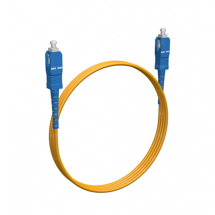 Армированный шнур оптический NTSS PREMIUM spc SC/UPC-SC/UPC 9/125 3.0мм 1м LSZH (патч-корд)