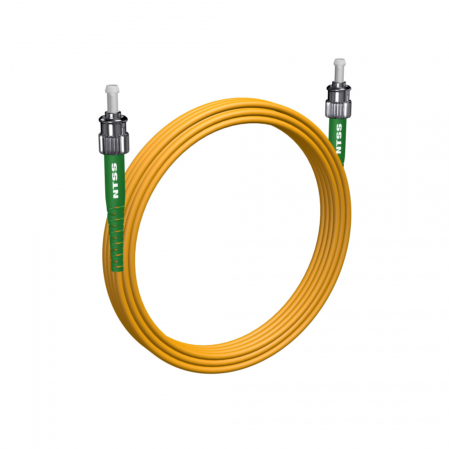Шнур оптический NTSS spc ST/APC-ST/APC 9/125 2.0мм 9м LSZH (патч-корд)