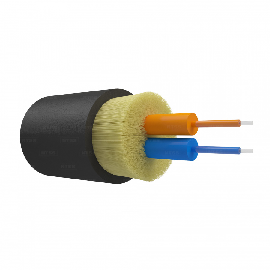 Оптический кабель распределительный NTSS PREMIUM IN/OUT, 2 волокна OM2, 50/125, LSZH(нг(A)-HF), черный