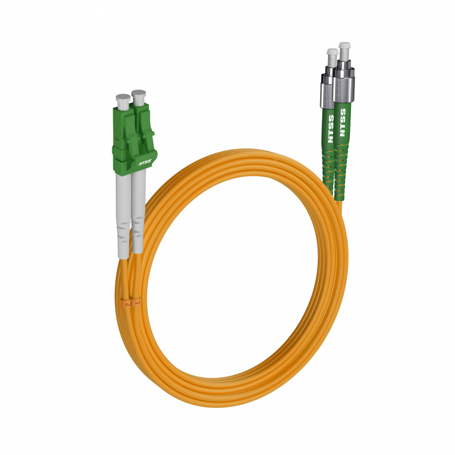 Шнур оптический NTSS PREMIUM dpc LC/APC-FC/APC 9/125 3.0мм 15м LSZH (патч-корд)