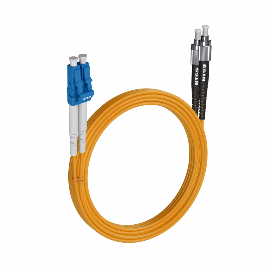 Шнур оптический NTSS PREMIUM dpc LC/UPC-FC/UPC 9/125 2.0мм 20м LSZH (патч-корд)