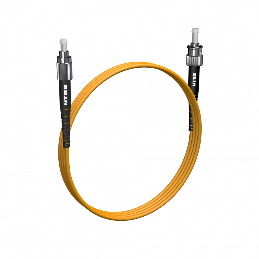 Шнур оптический NTSS PREMIUM spc FC/UPC-ST/UPC 9/125 3.0мм 1м LSZH (патч-корд)