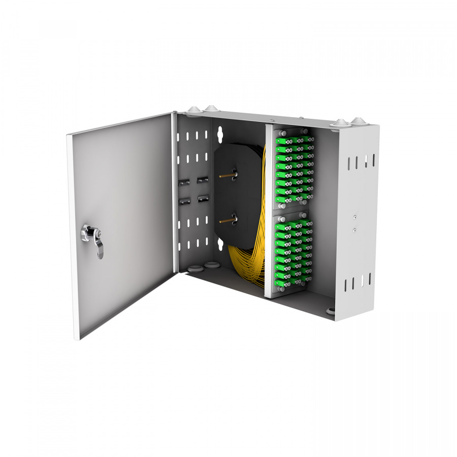Кросс настенный NTSS PREMIUM, предсобранный, 24 порта LC/APC duplex, 9/125 мкм
