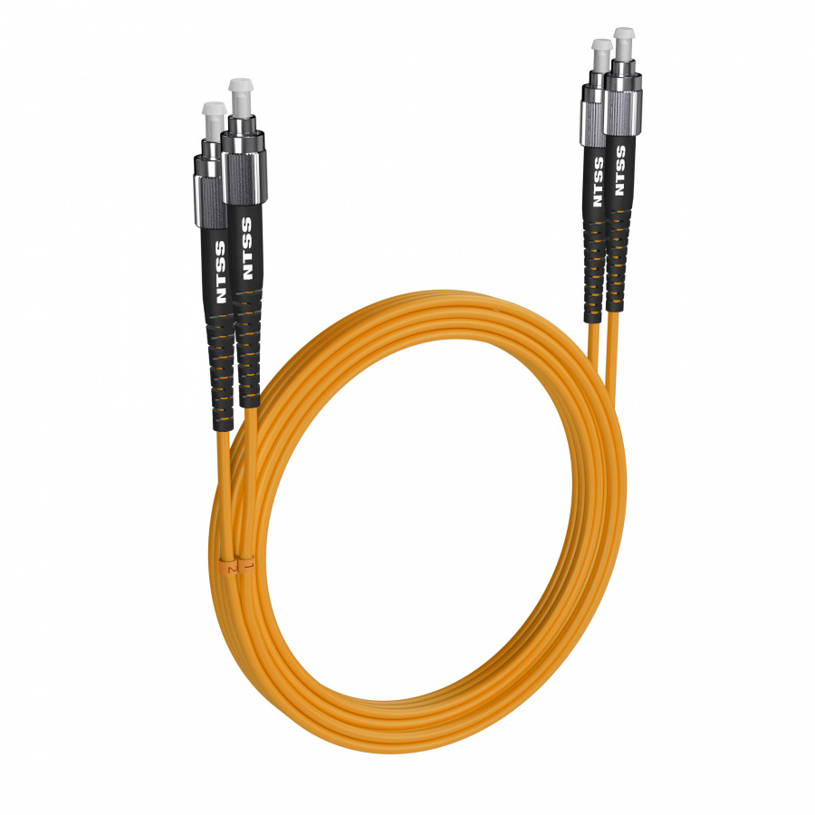 Шнур оптический NTSS PREMIUM dpc FC/UPC-FC/UPC 9/125 3.0мм 20м LSZH (патч-корд)
