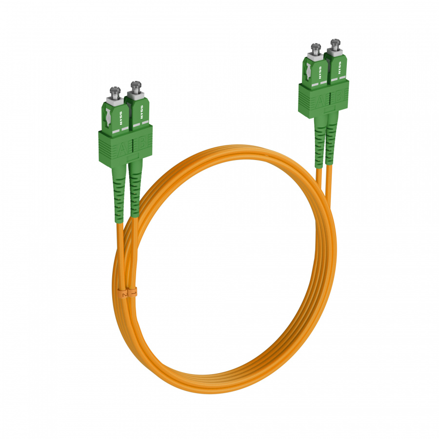 Шнур оптический NTSS PREMIUM dpc SC/APC-SC/APC 9/125 3.0мм 2м LSZH (патч-корд)