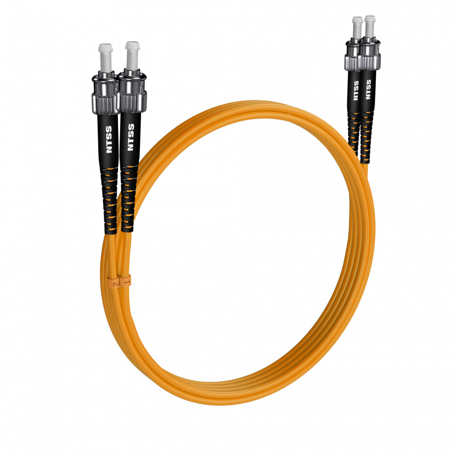 Шнур оптический NTSS PREMIUM dpc ST/UPC-ST/UPC 9/125 2.0мм 5м LSZH (патч-корд)