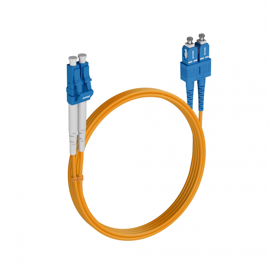 Шнур оптический NTSS dpc LC/UPC-SC/UPC 9/125 3.0мм 1м LSZH (патч-корд)