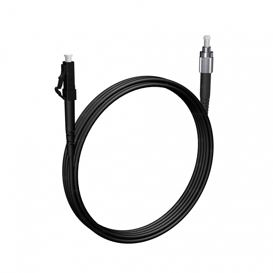Шнур оптический NTSS PREMIUM spc LC/APC-FC/APC 9/125 3.0мм 3м черный LSZH (патч-корд)