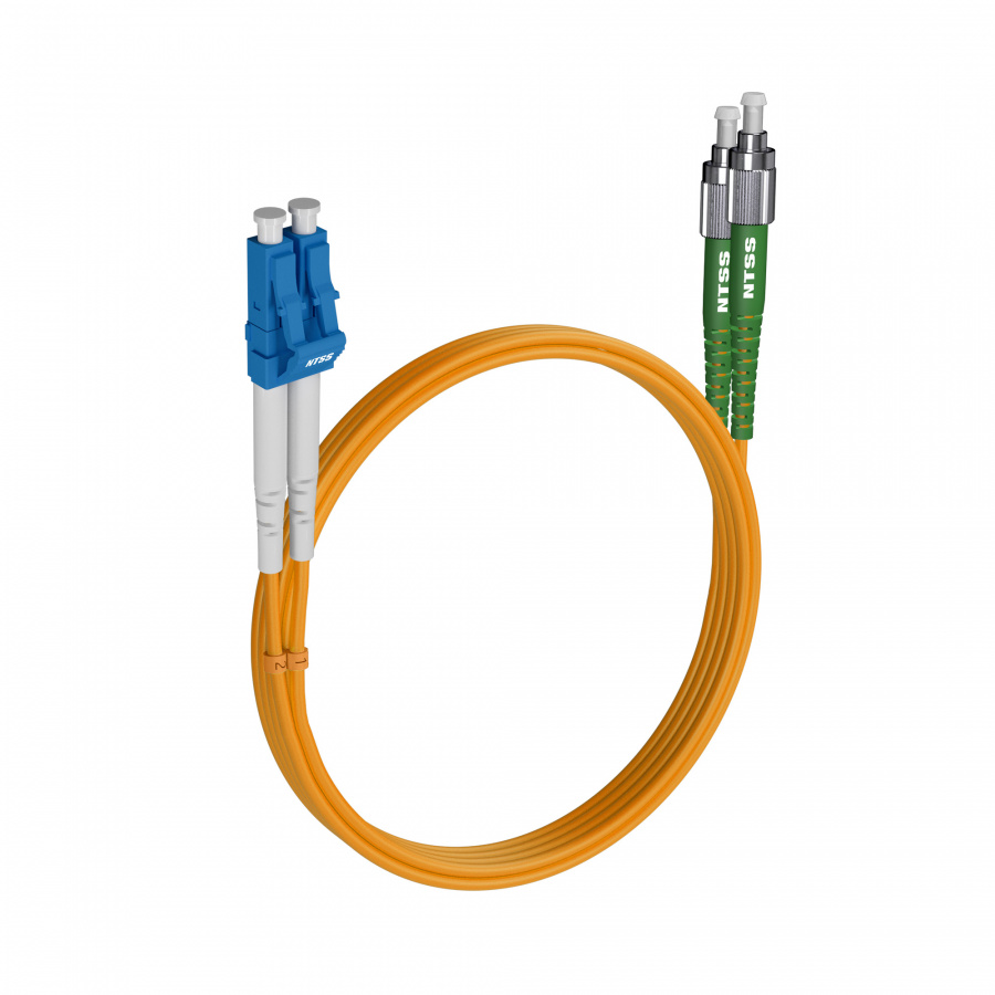 Шнур оптический NTSS dpc LC/UPC-FC/APC 9/125 2.0мм 10м LSZH (патч-корд)