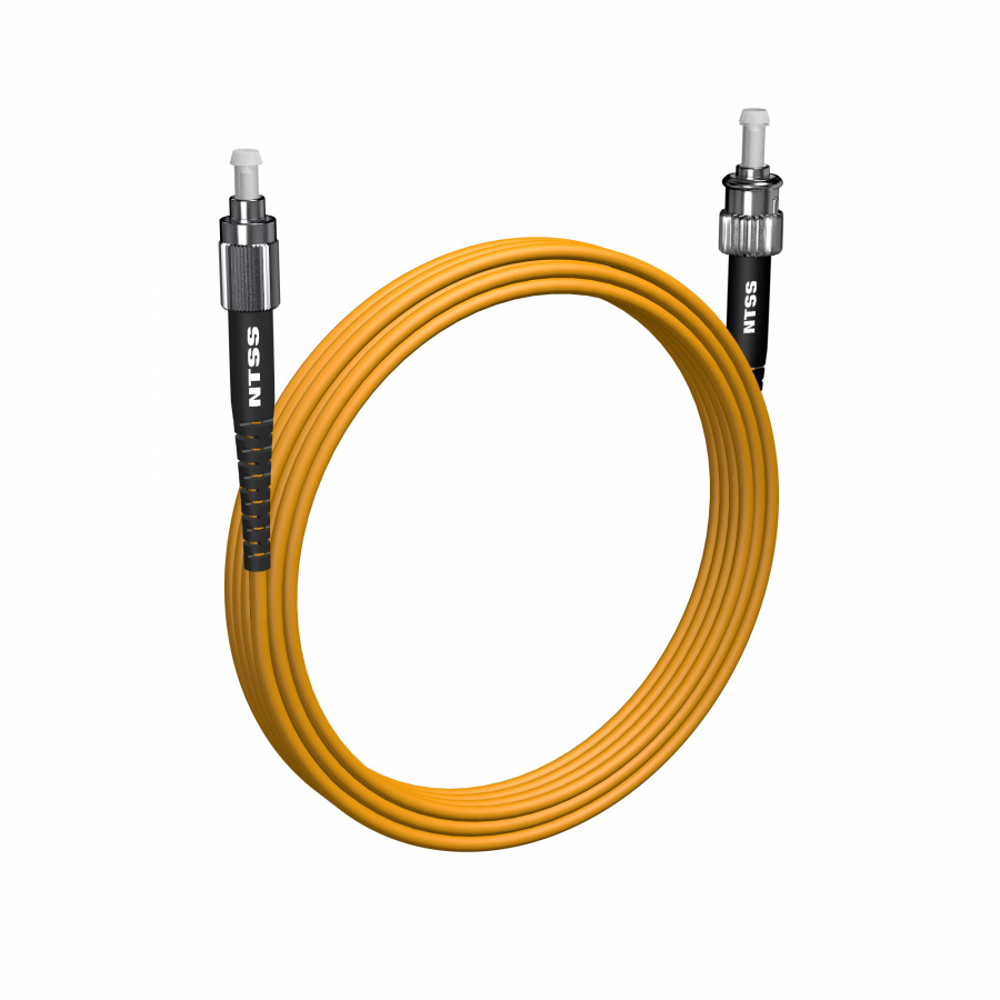 Шнур оптический NTSS spc FC/UPC-ST/UPC 9/125 3.0мм 7м LSZH (патч-корд)