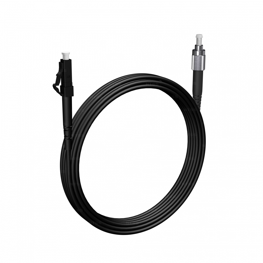 Шнур оптический NTSS spc LC/UPC-FC/UPC 9/125 3.0мм 5м черный LSZH (патч-корд)
