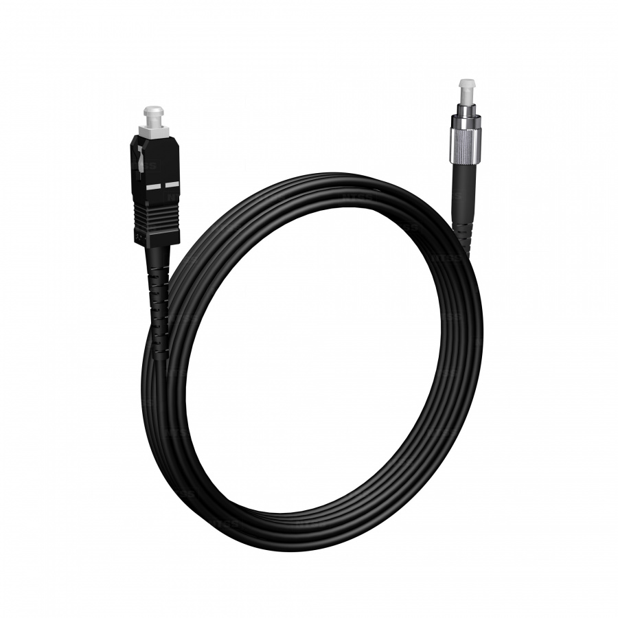 Шнур оптический NTSS PREMIUM spc SC/UPC-FC/UPC 9/125 3.0мм 10м черный LSZH (патч-корд)