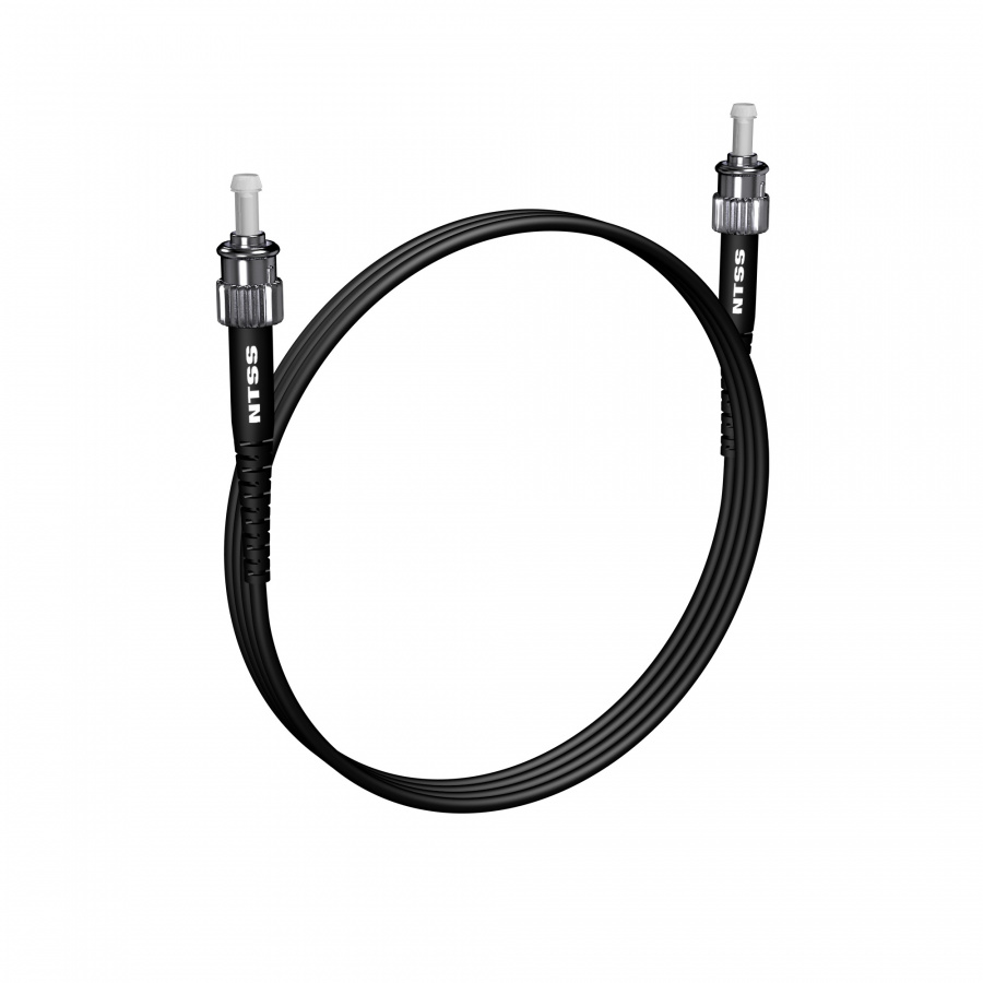 Шнур оптический NTSS PREMIUM spc ST/UPC-ST/UPC 9/125 3.0мм 2м черный LSZH (патч-корд)