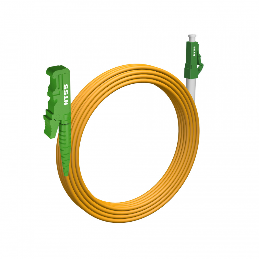 Шнур оптический NTSS spc E2000/APC-LC/APC 9/125 3.0мм 15м LSZH (патч-корд)