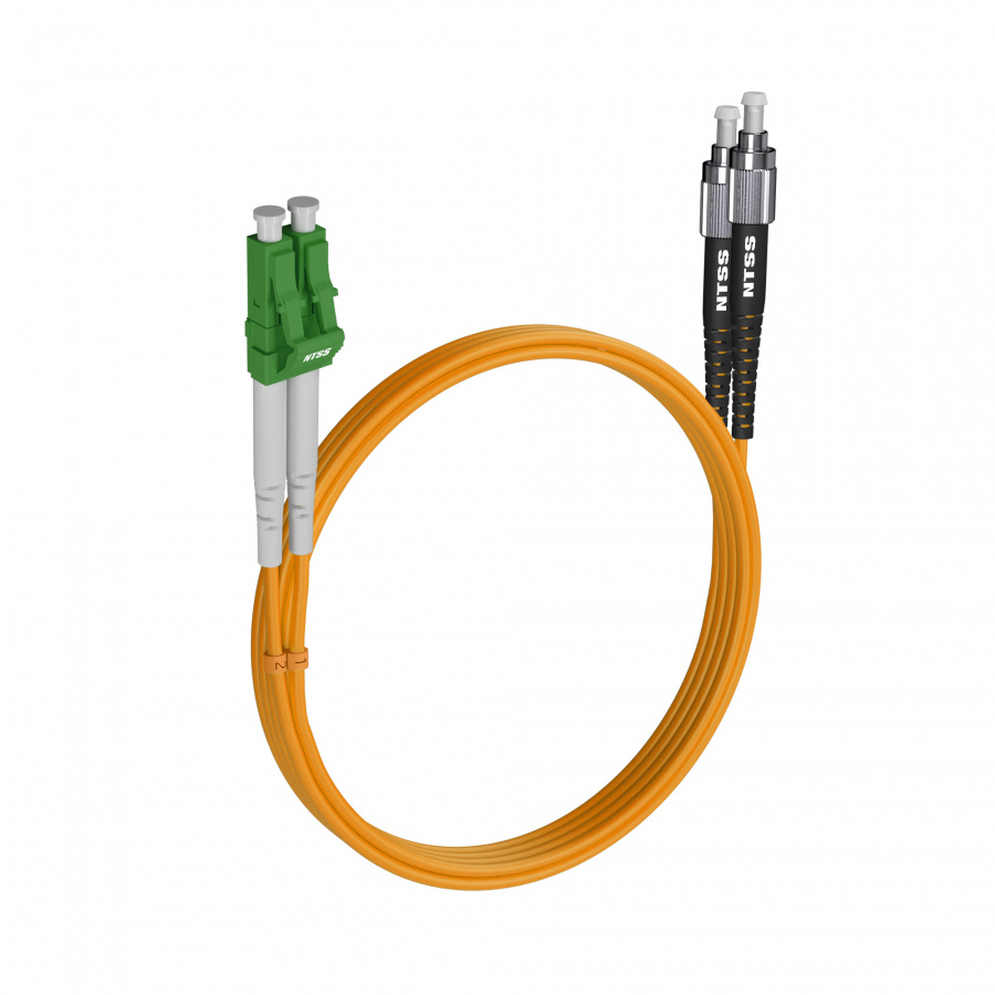Шнур оптический NTSS dpc LC/АРС-FC/UРС 9/125 3.0мм 5м LSZH (патч-корд)
