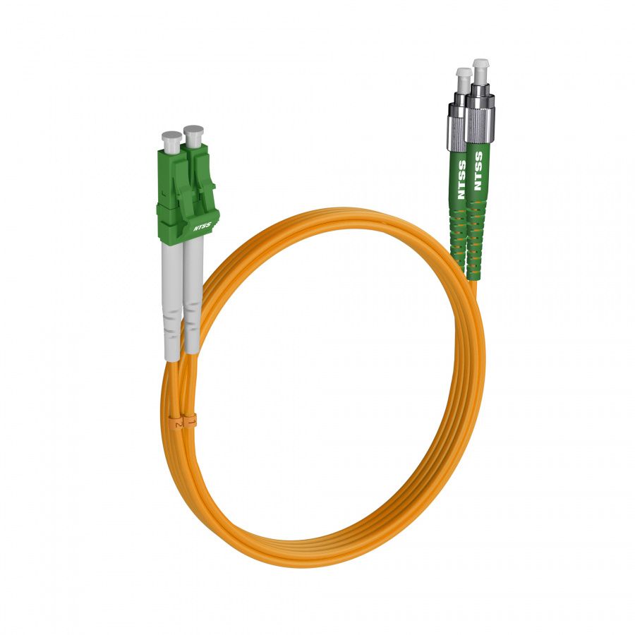 Шнур оптический NTSS dpc LC/APC-FC/APC 9/125 3.0мм 5м LSZH (патч-корд)
