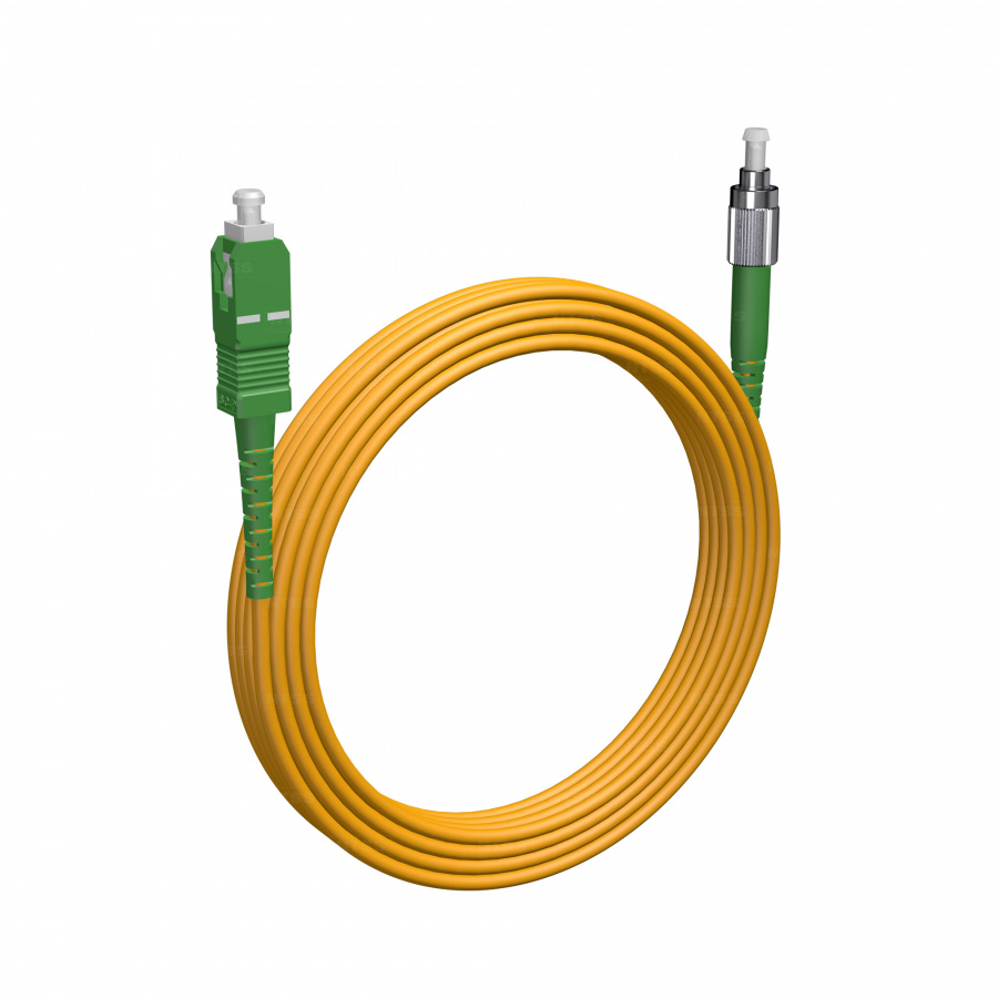 Шнур оптический NTSS spc SC/APC-FC/APC 9/125 2.0мм 15м LSZH (патч-корд)