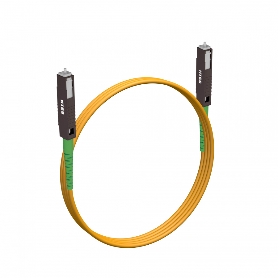 Шнур оптический NTSS spc MU/APC-MU/APC 9/125 3.0мм 2м LSZH (патч-корд)