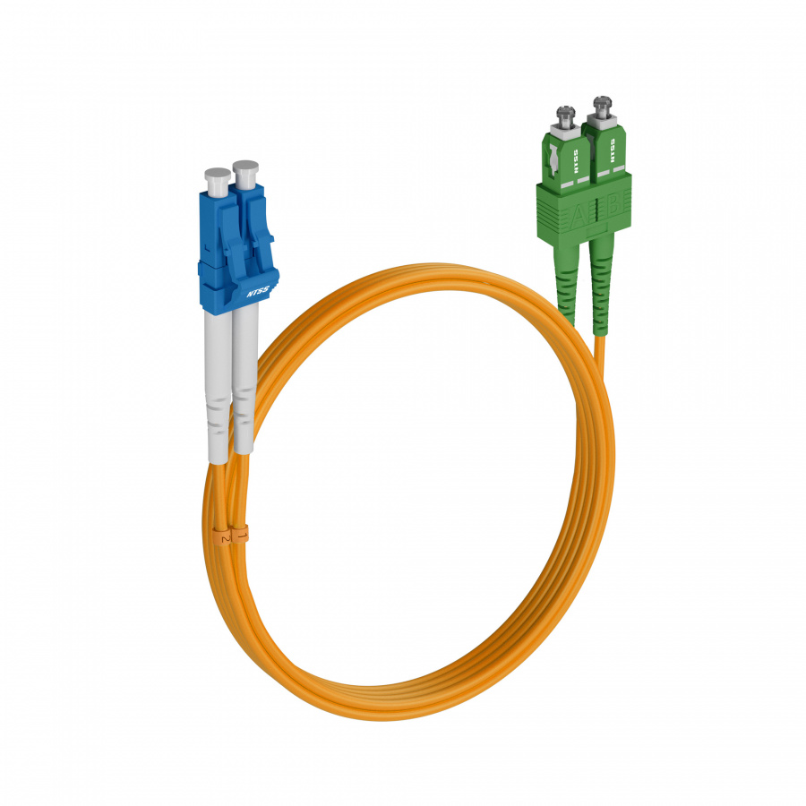 Шнур оптический NTSS dpc LC/UPC-SC/APC 9/125 2.0мм 7м LSZH (патч-корд)